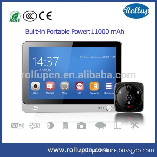 Smart home security WiFi Doorbell, door peephole camera with lcd screen